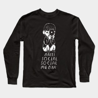 anti social social media Long Sleeve T-Shirt